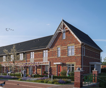 Lindetuin - Rijk gedetailleerde eengezins-prefab-woningen onder architectuur